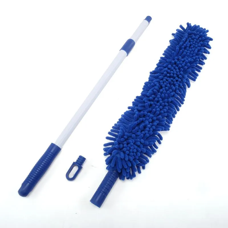 2 In 1 Blue Microfibre Flexible Duster With Extendable Pole