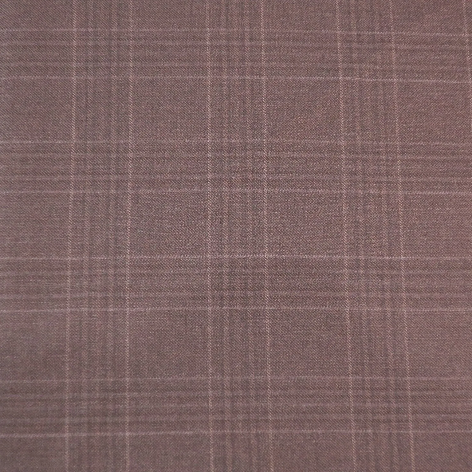 2.5 YDS Dark Grey Plaid Wool Ermenegildo Zegna Cloth Suiting Fabric