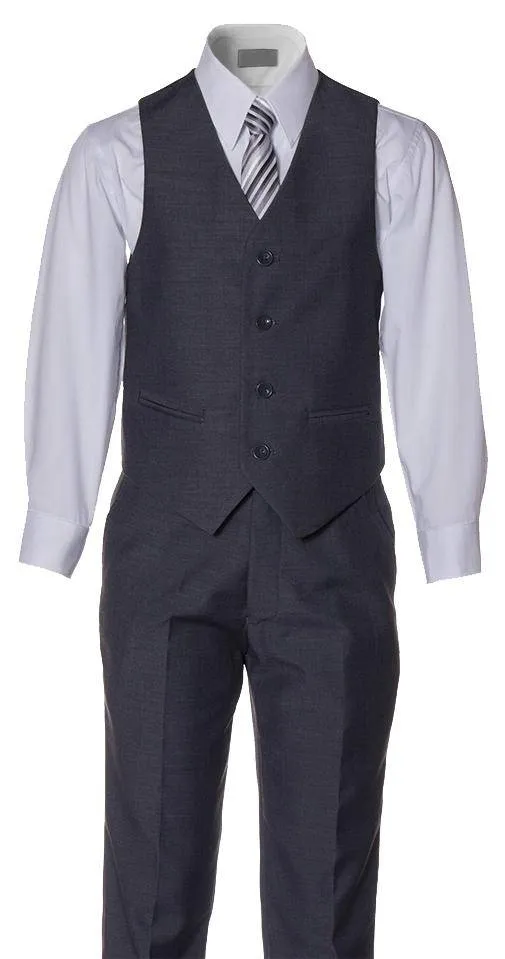 Boys' Classic Slim Fit 5 Piece Suits |  6 Color Options