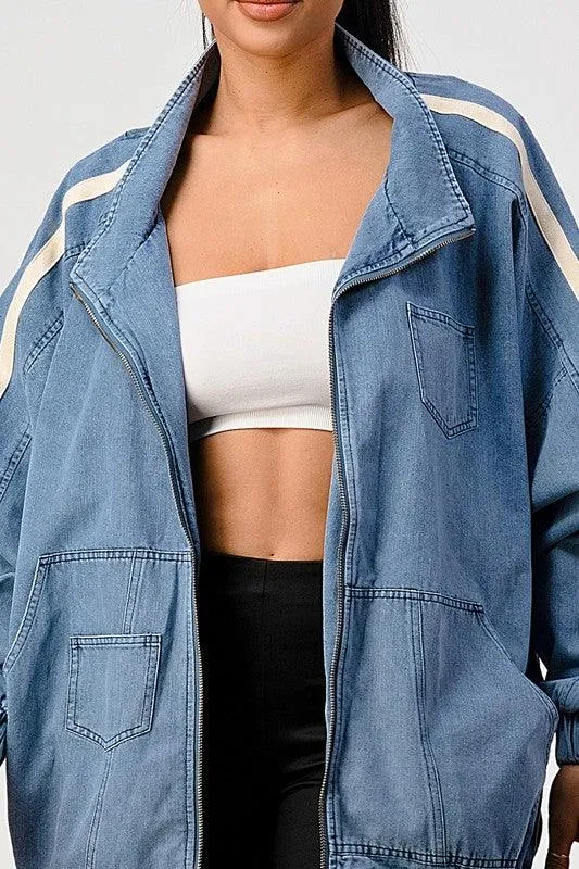 Casual Loose Fit Denim Jacket