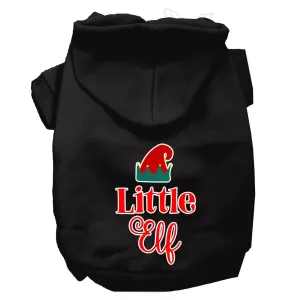 Christmas Pet Dog & Cat Hoodie Screen Printed, "Little Elf"