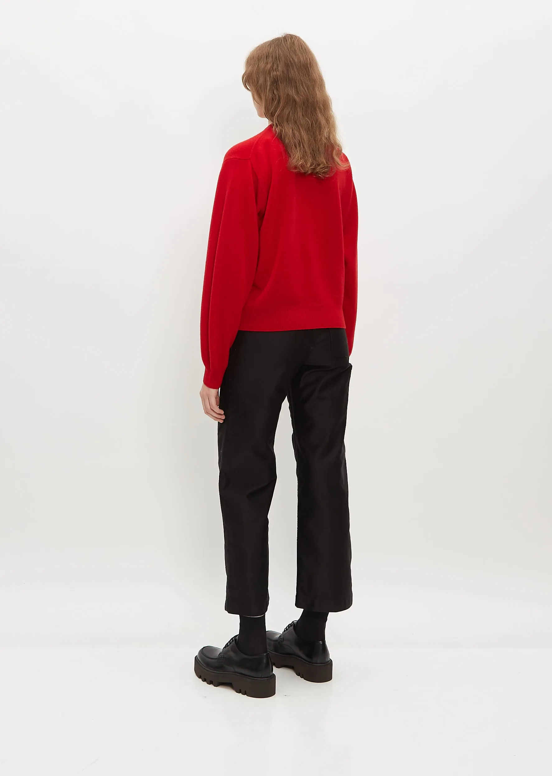 Crew Neck Long Sleeve P.O — Red