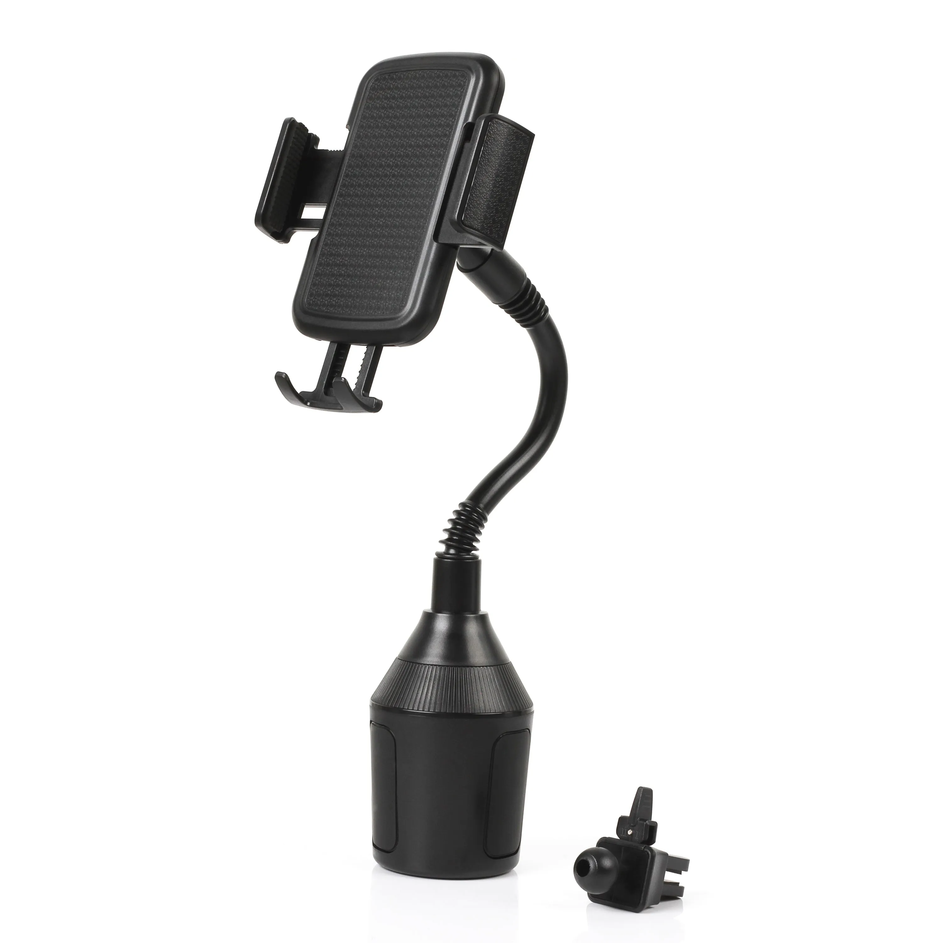 Cup Holder Phone Mount with Adjustable Base, Flexible Neck, & Air Vent Clip