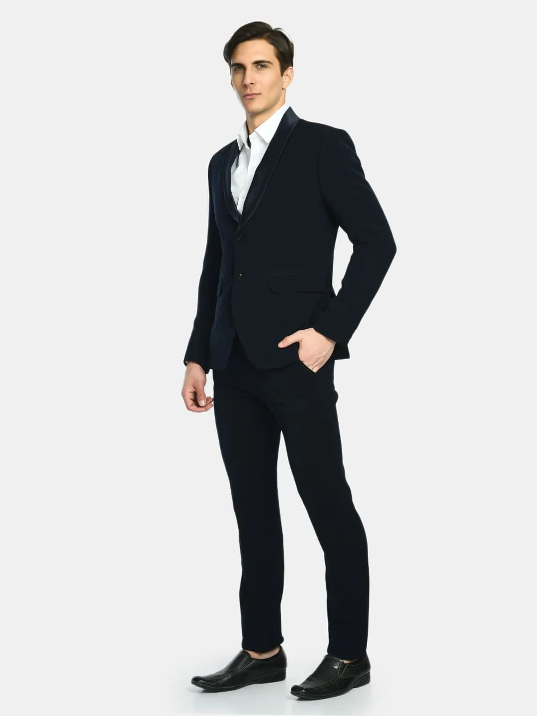 Dark Blue Italian Tuxedo Slim Fit Suit