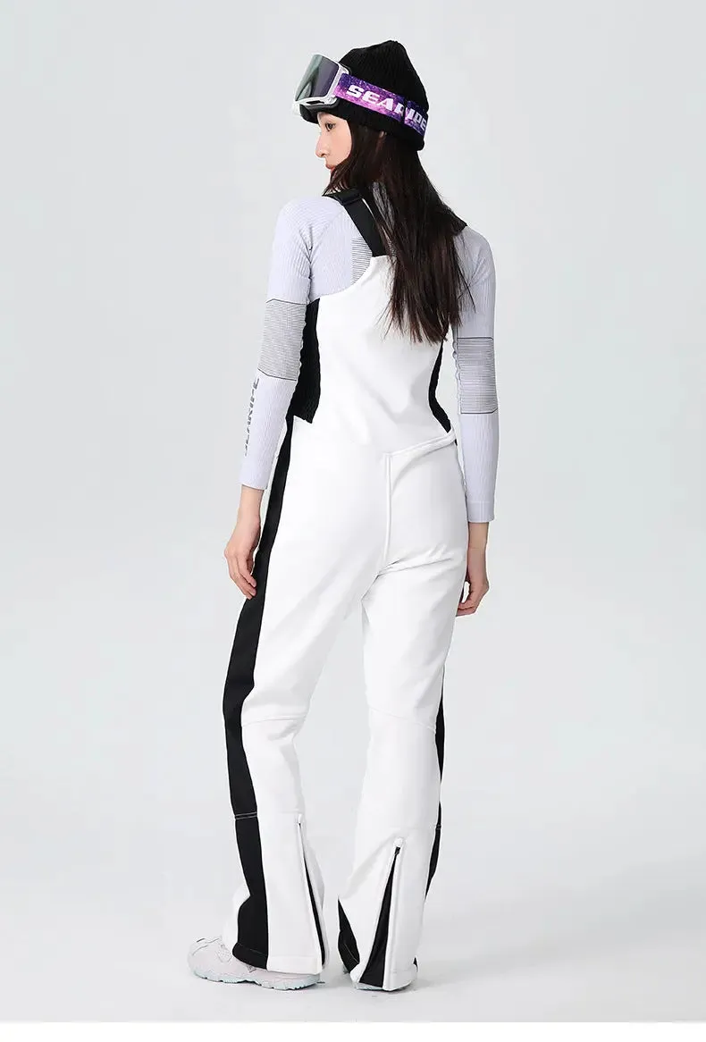 Elegant One-piece Ski Bibs Lady Slim Fit Snow Jumpsuits