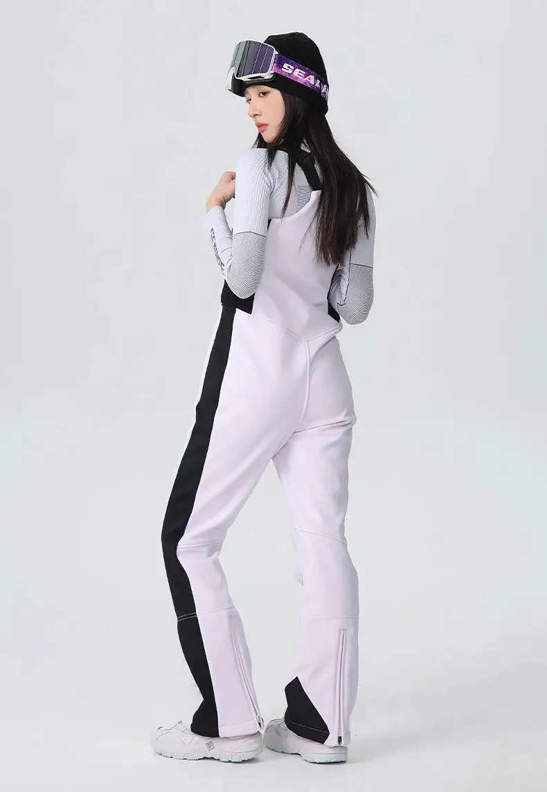 Elegant One-piece Ski Bibs Lady Slim Fit Snow Jumpsuits