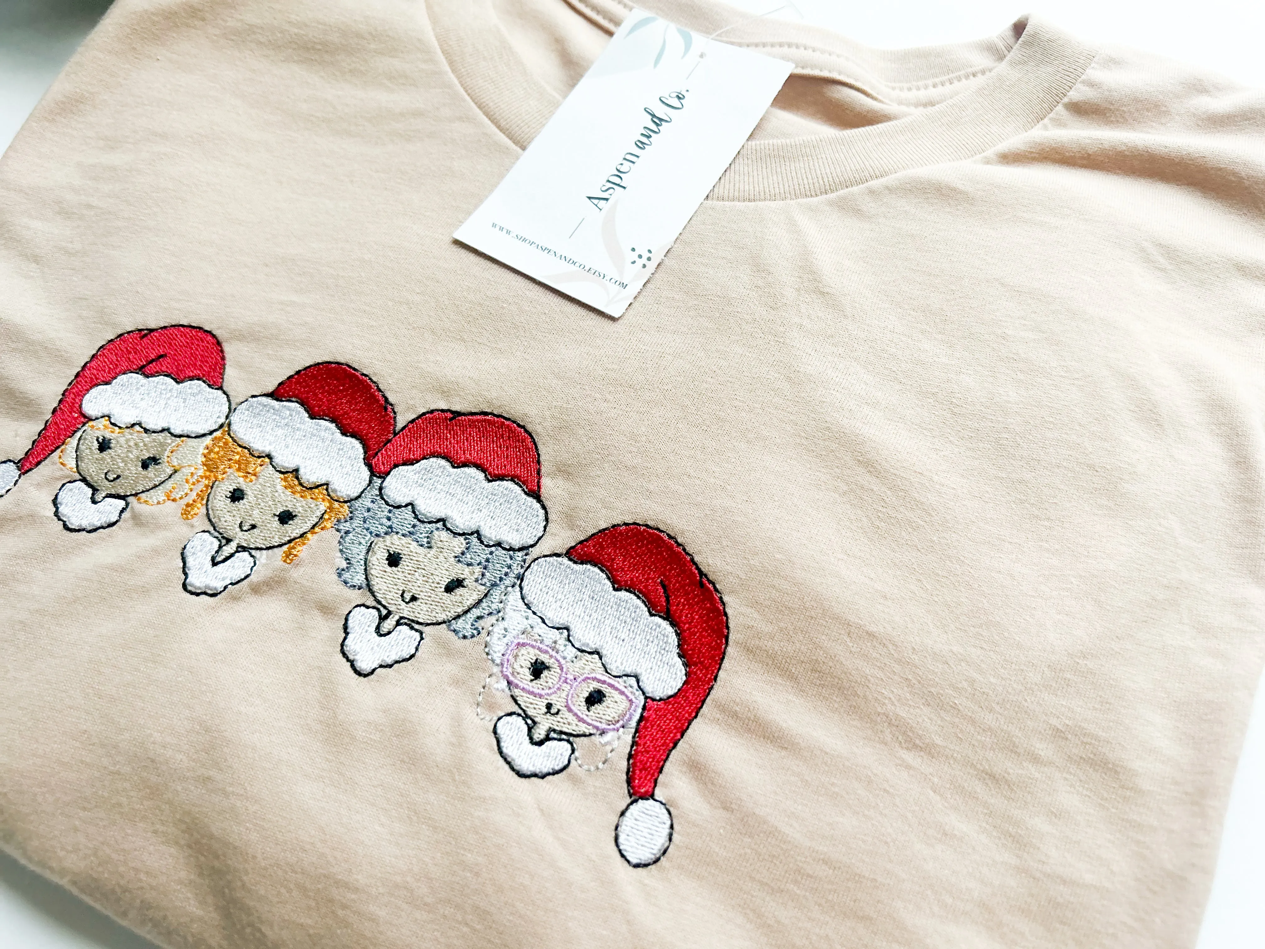 Embroidered Shady Pines Christmas - Crew Neck (Golden Girls Inspired)