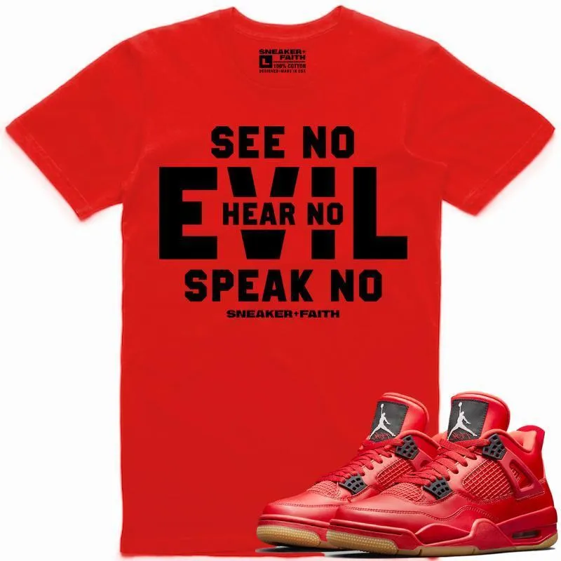 EVIL Sneaker Tees Shirt Match - Jordan 4 Singles Day