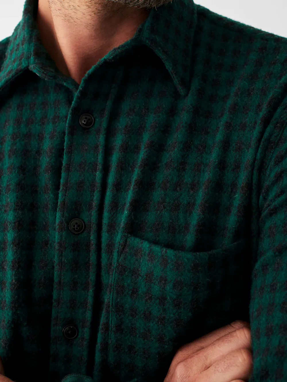 Faherty Legend Sweater Shirt in Forest Charcoal