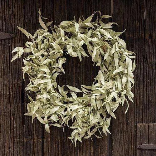 Flocked Leaves Wreath, 24"