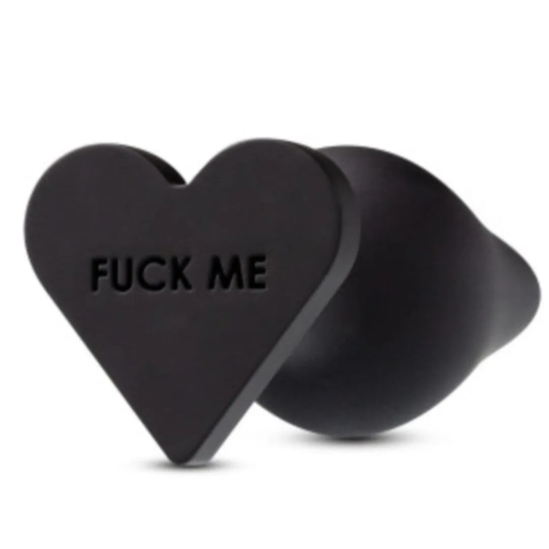 Fuck Me Silicone Heart Butt Plug