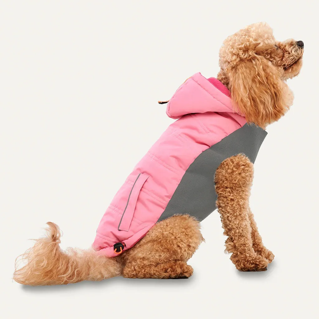 Goo-eez Hooded Signature Winter Jacket for Dogs Pink