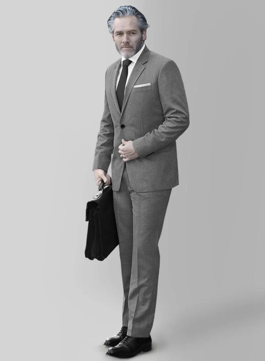 Hardy Minnis Gray Twill Wool Suit