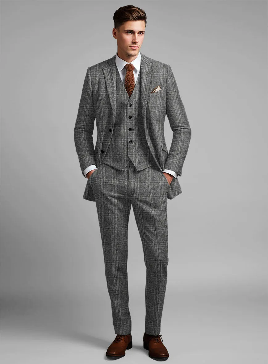 Highlander Gray Tartan Tweed Suit