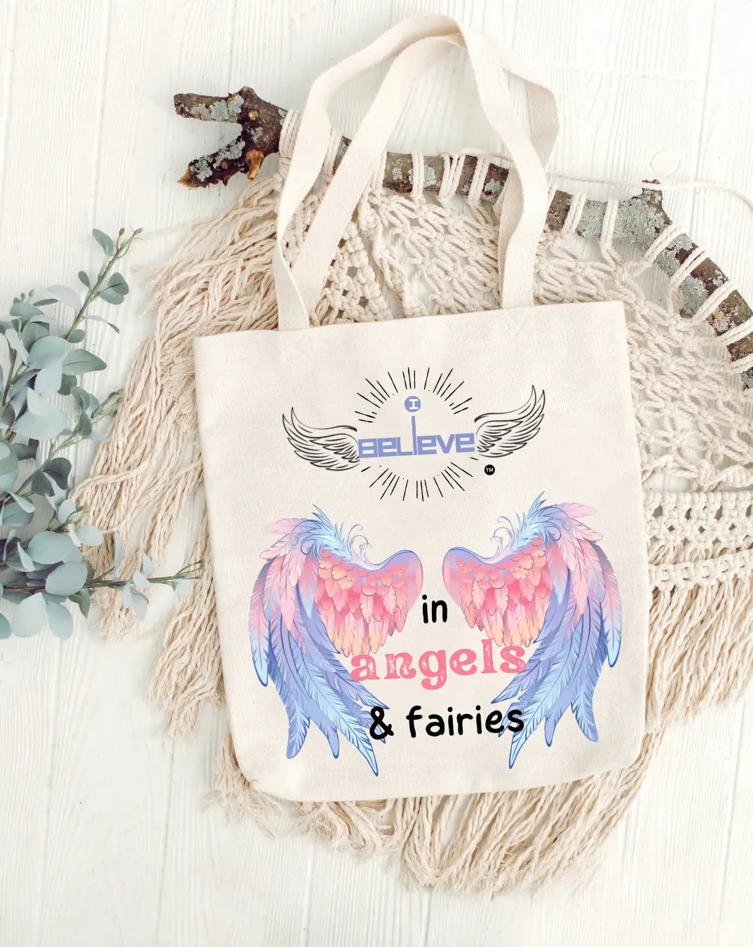 I Believe in Fairies Daily Thaila -  Canvas Reusable Bags