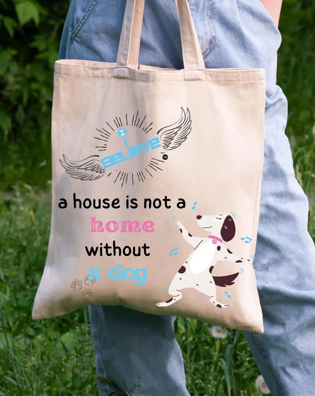 I Believe In my dog Thaila -  Canvas Reusable Bags