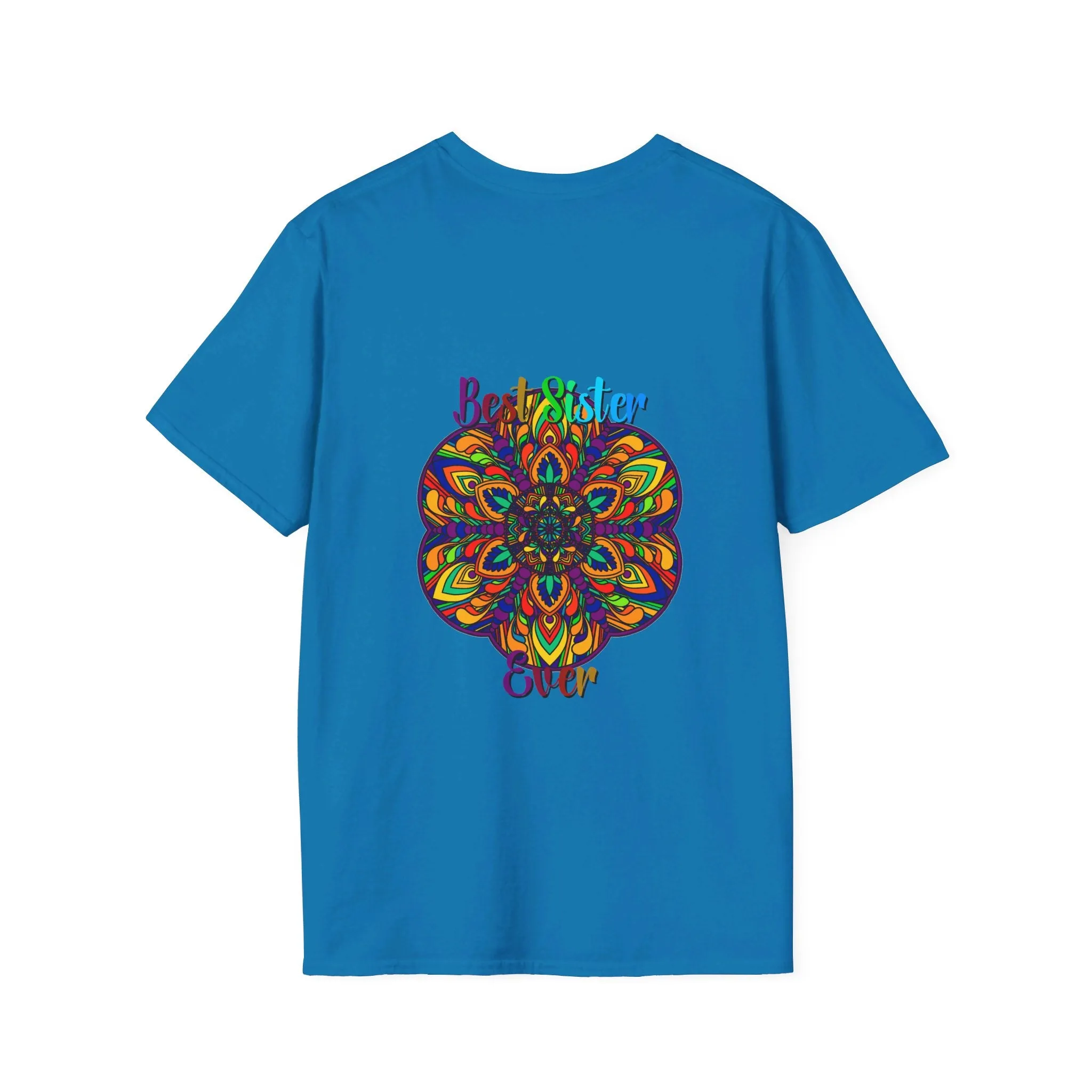 Mandala Art Gift Softstyle T-Shirt - Hand-Drawn Design