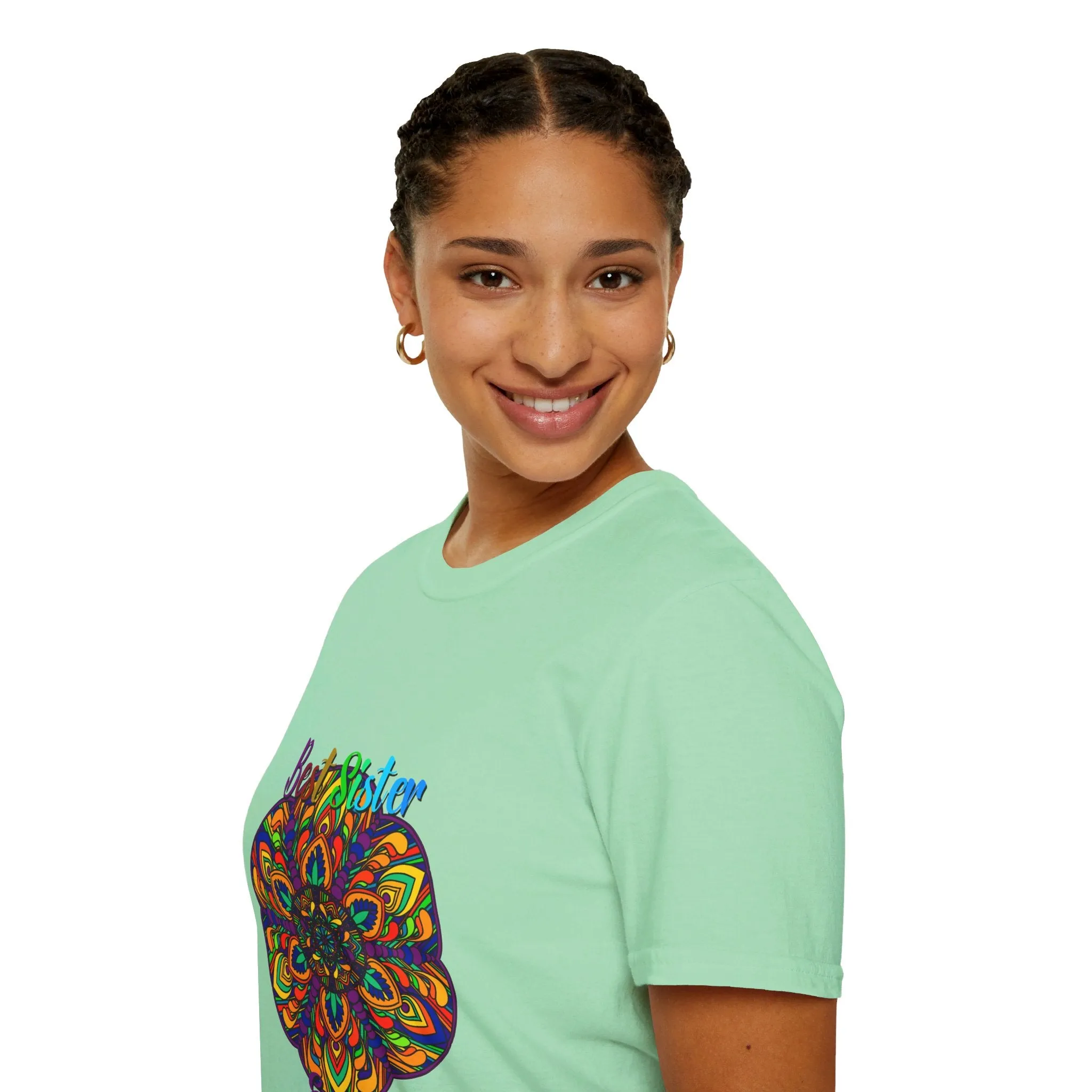 Mandala Art Gift Softstyle T-Shirt - Hand-Drawn Design