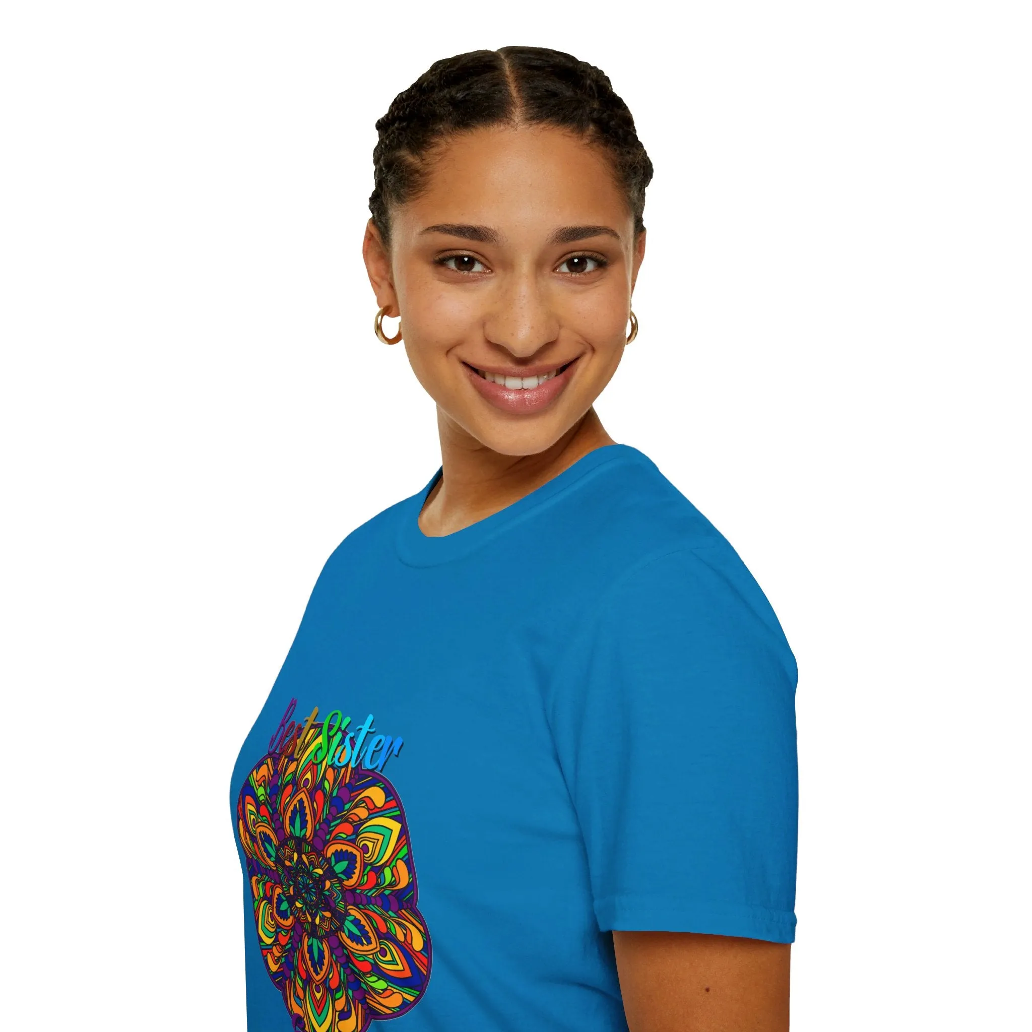 Mandala Art Gift Softstyle T-Shirt - Hand-Drawn Design