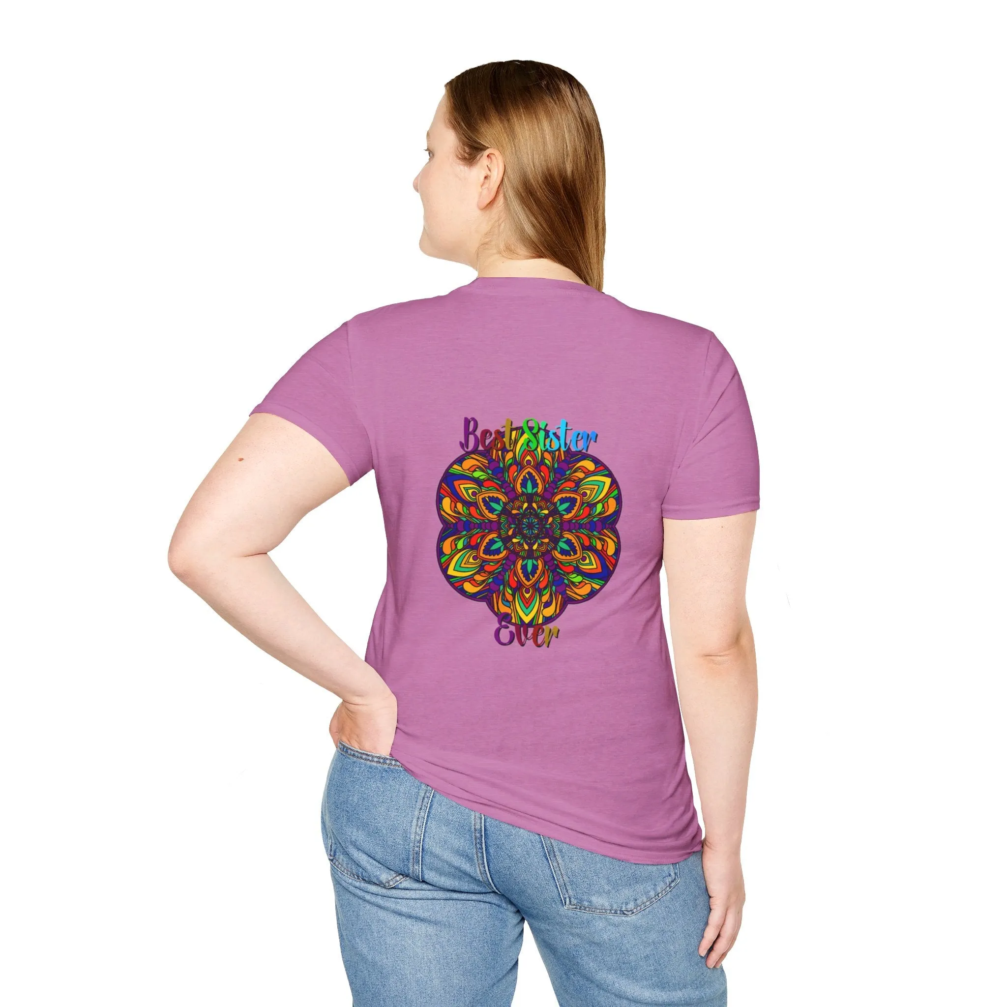 Mandala Art Gift Softstyle T-Shirt - Hand-Drawn Design