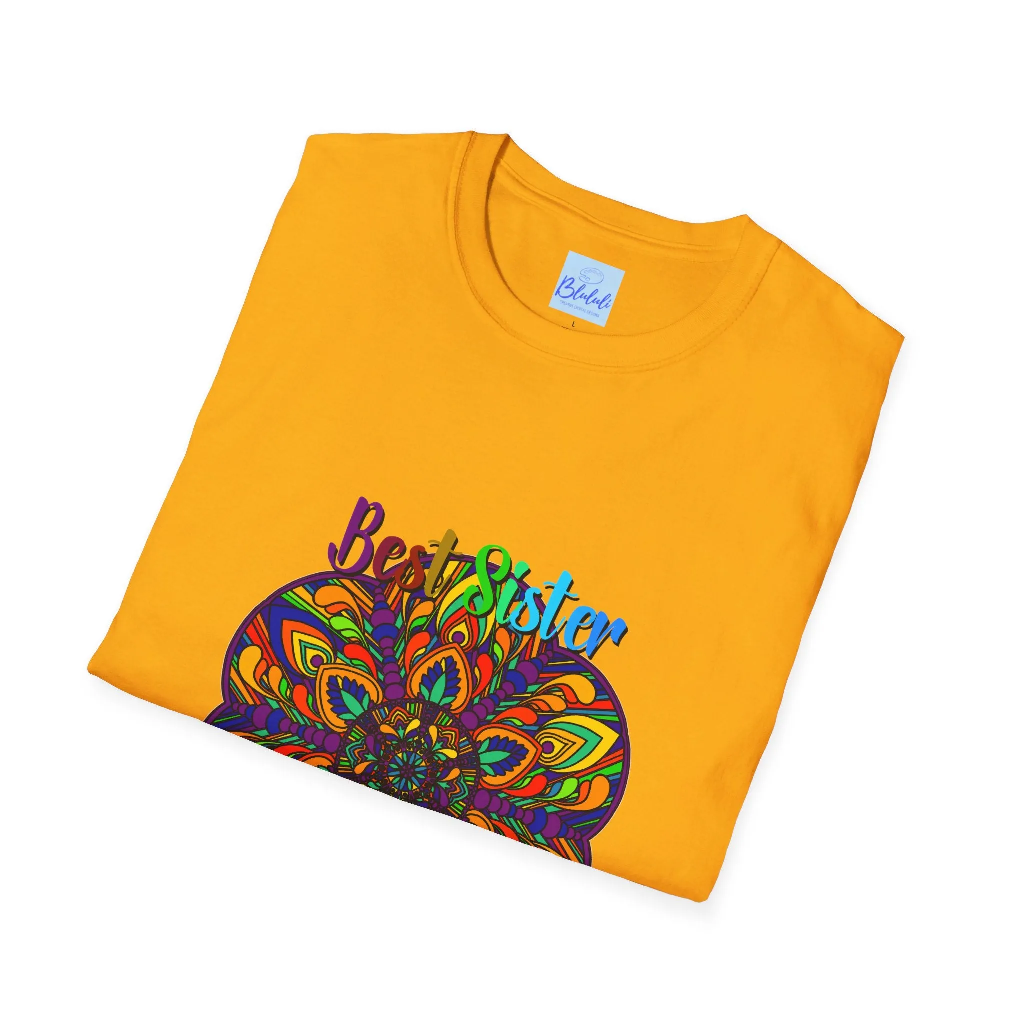 Mandala Art Gift Softstyle T-Shirt - Hand-Drawn Design