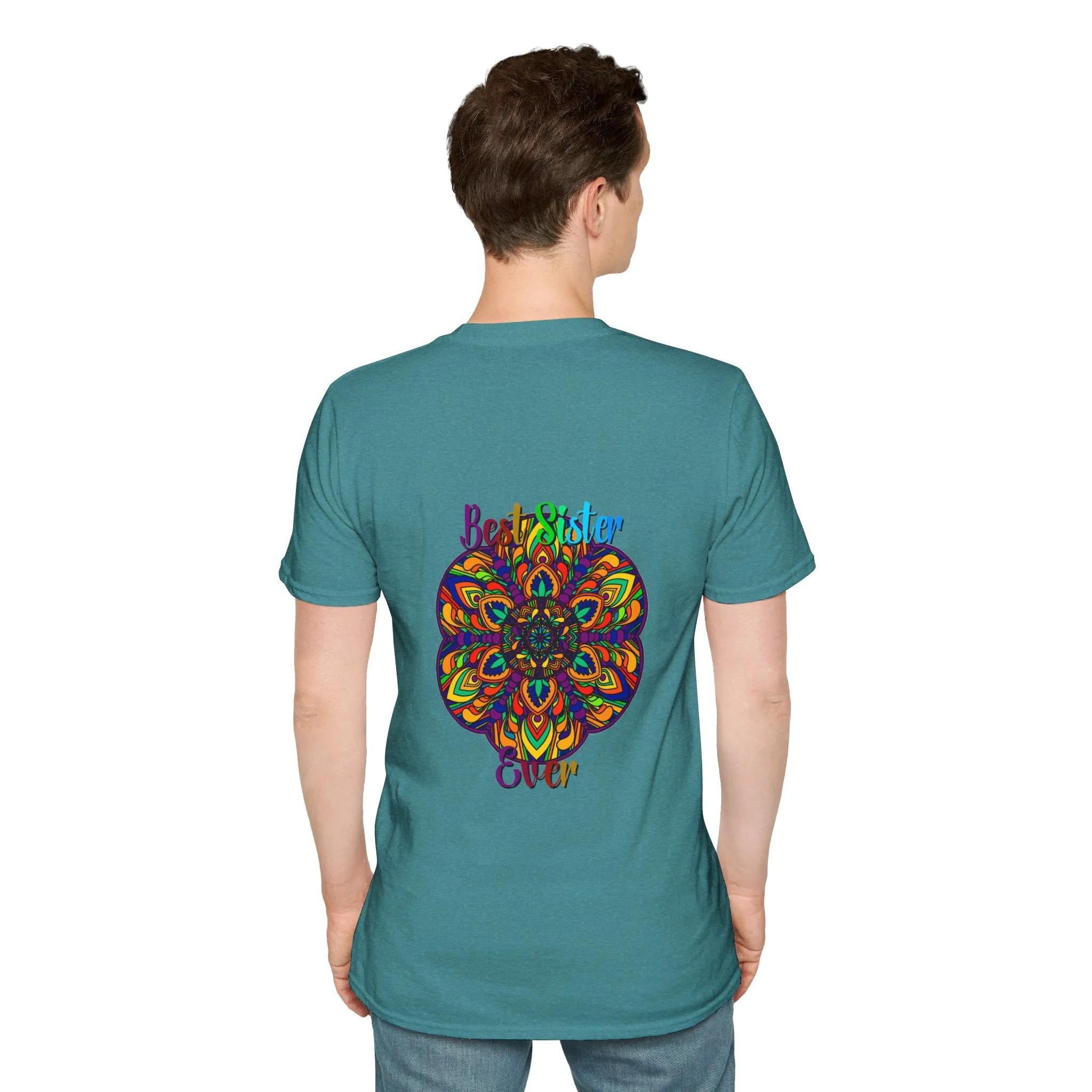 Mandala Art Gift Softstyle T-Shirt - Hand-Drawn Design