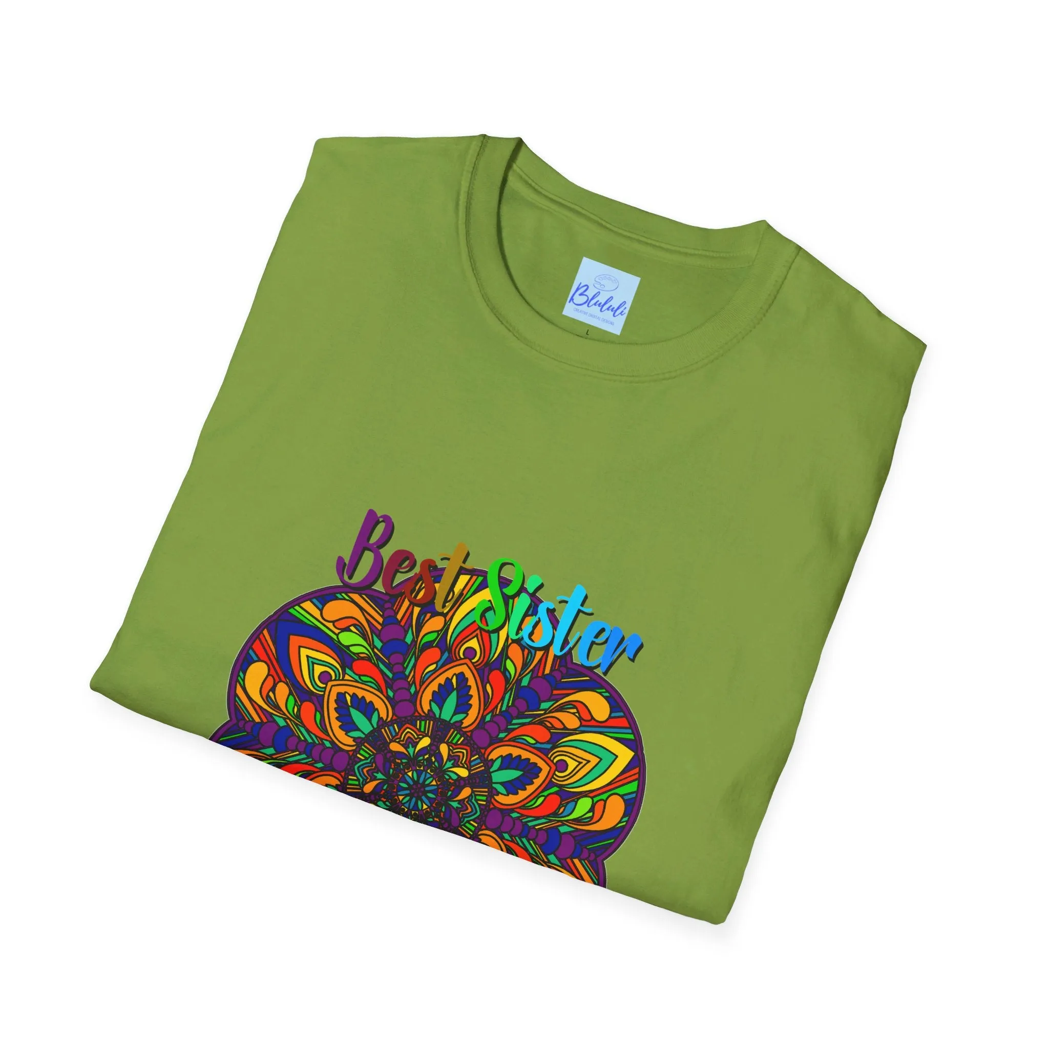 Mandala Art Gift Softstyle T-Shirt - Hand-Drawn Design