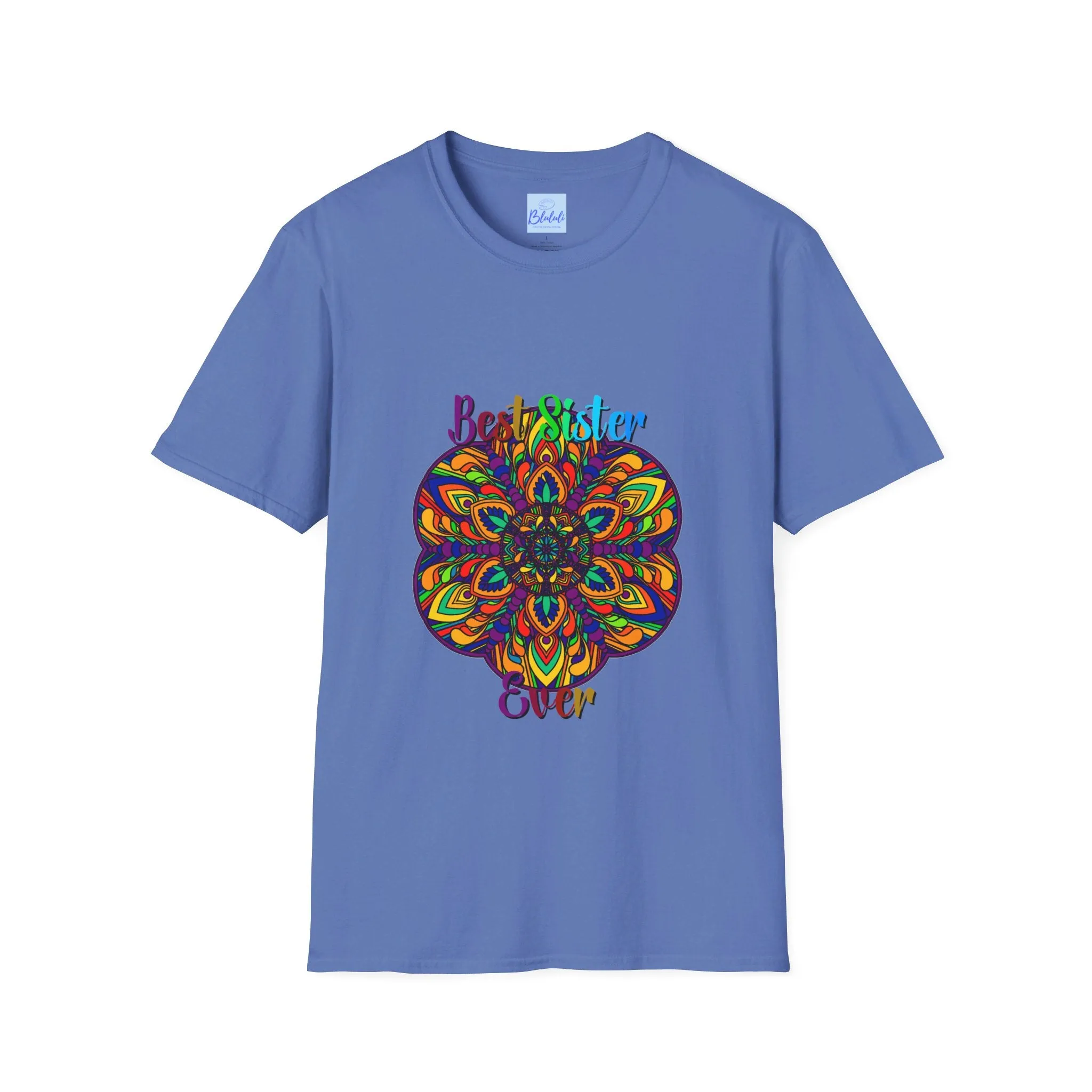 Mandala Art Gift Softstyle T-Shirt - Hand-Drawn Design