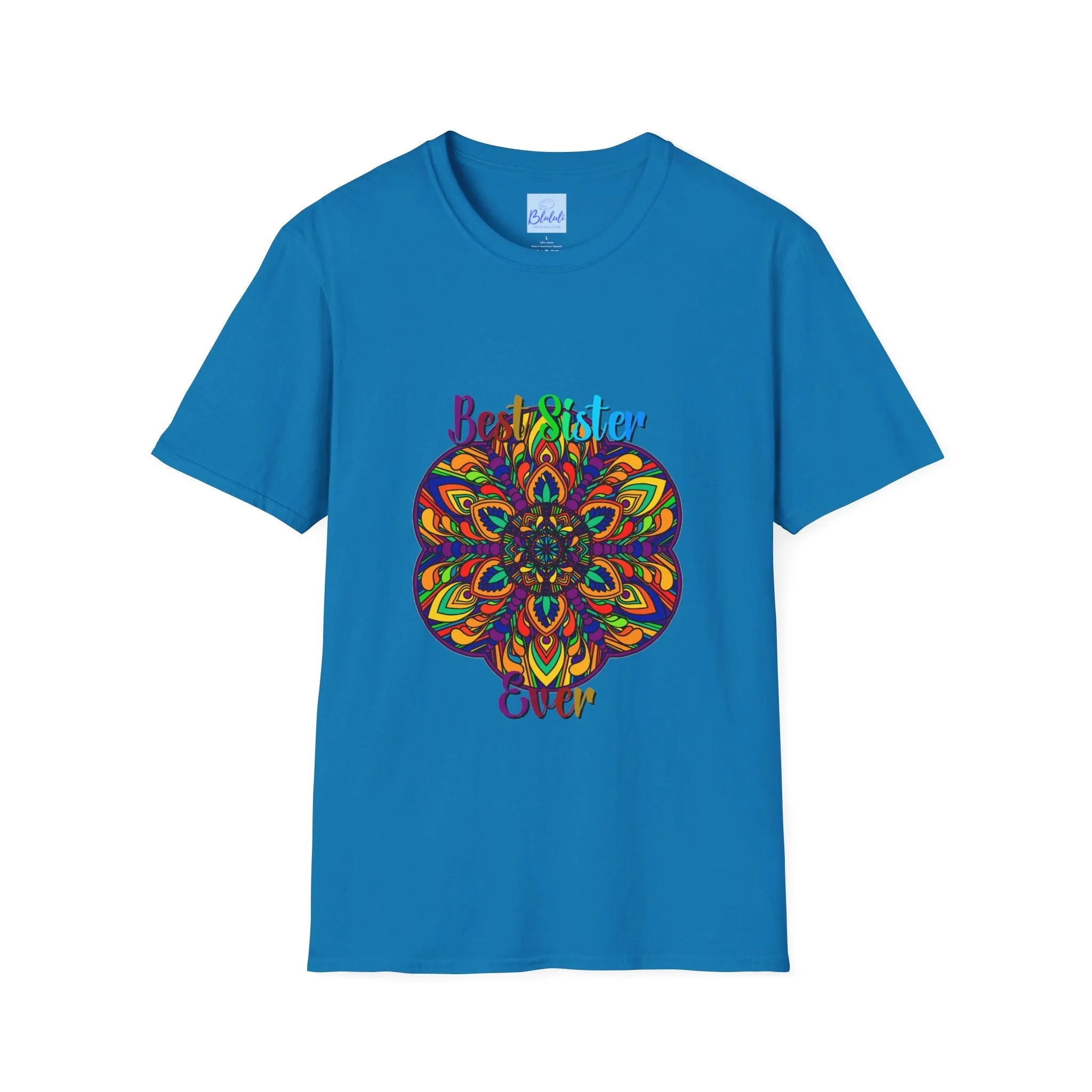 Mandala Art Gift Softstyle T-Shirt - Hand-Drawn Design