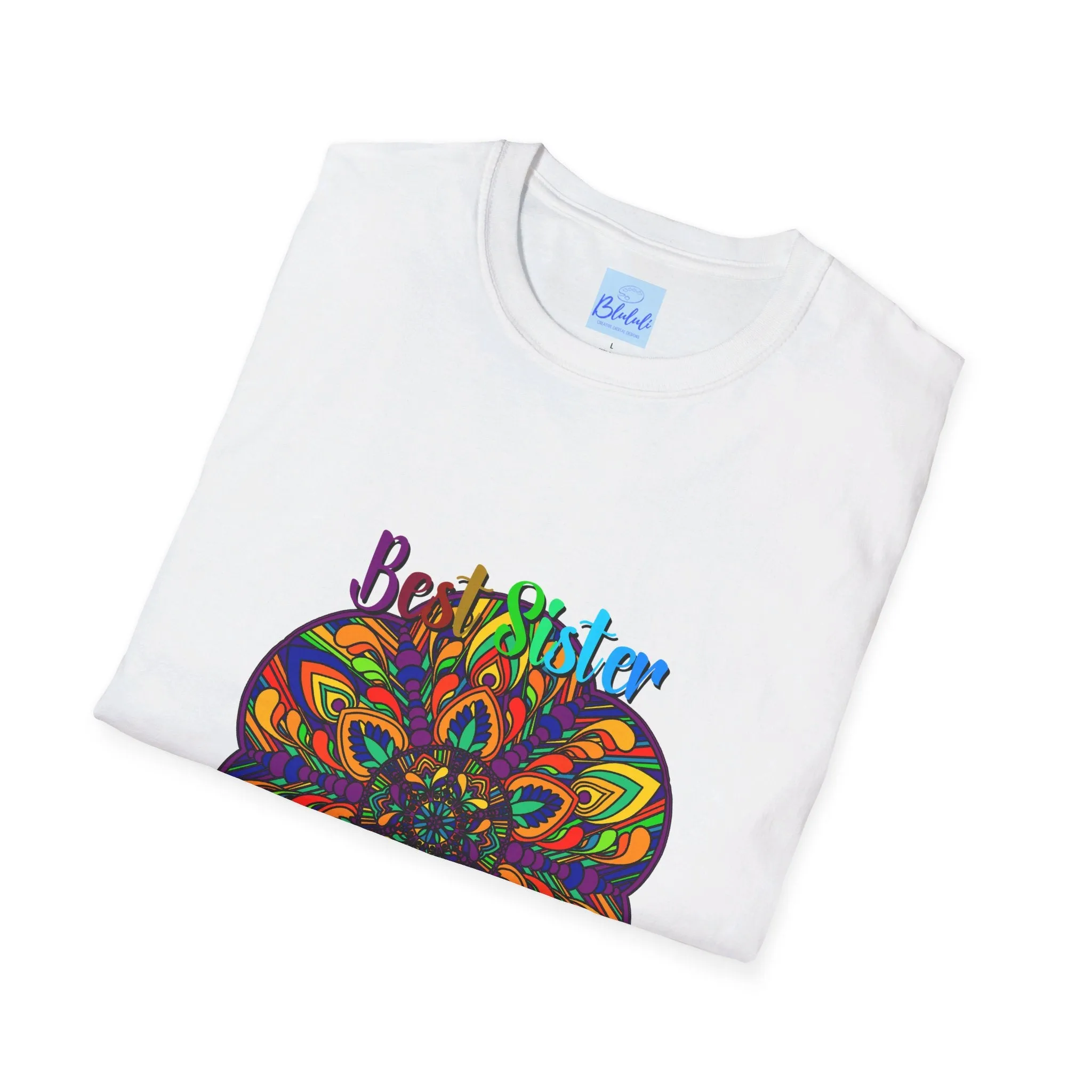 Mandala Art Gift Softstyle T-Shirt - Hand-Drawn Design