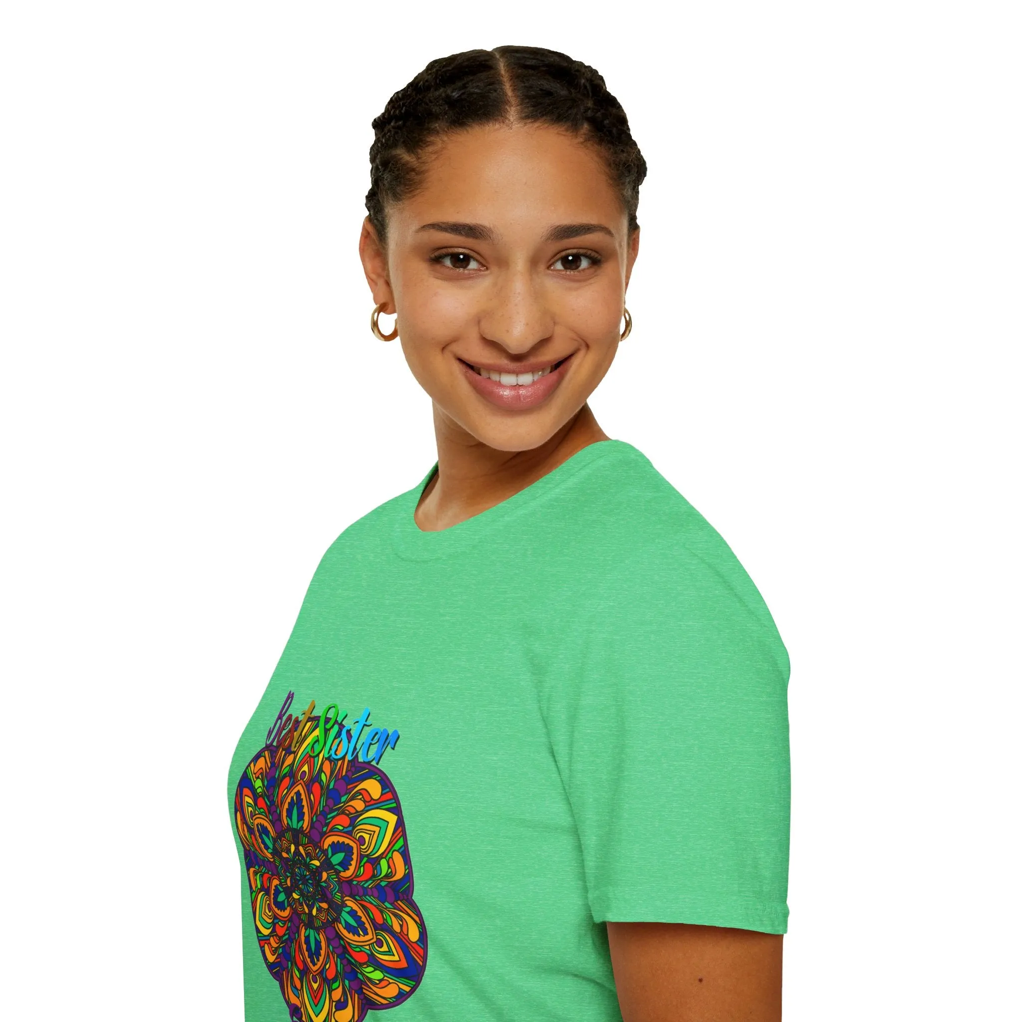 Mandala Art Gift Softstyle T-Shirt - Hand-Drawn Design