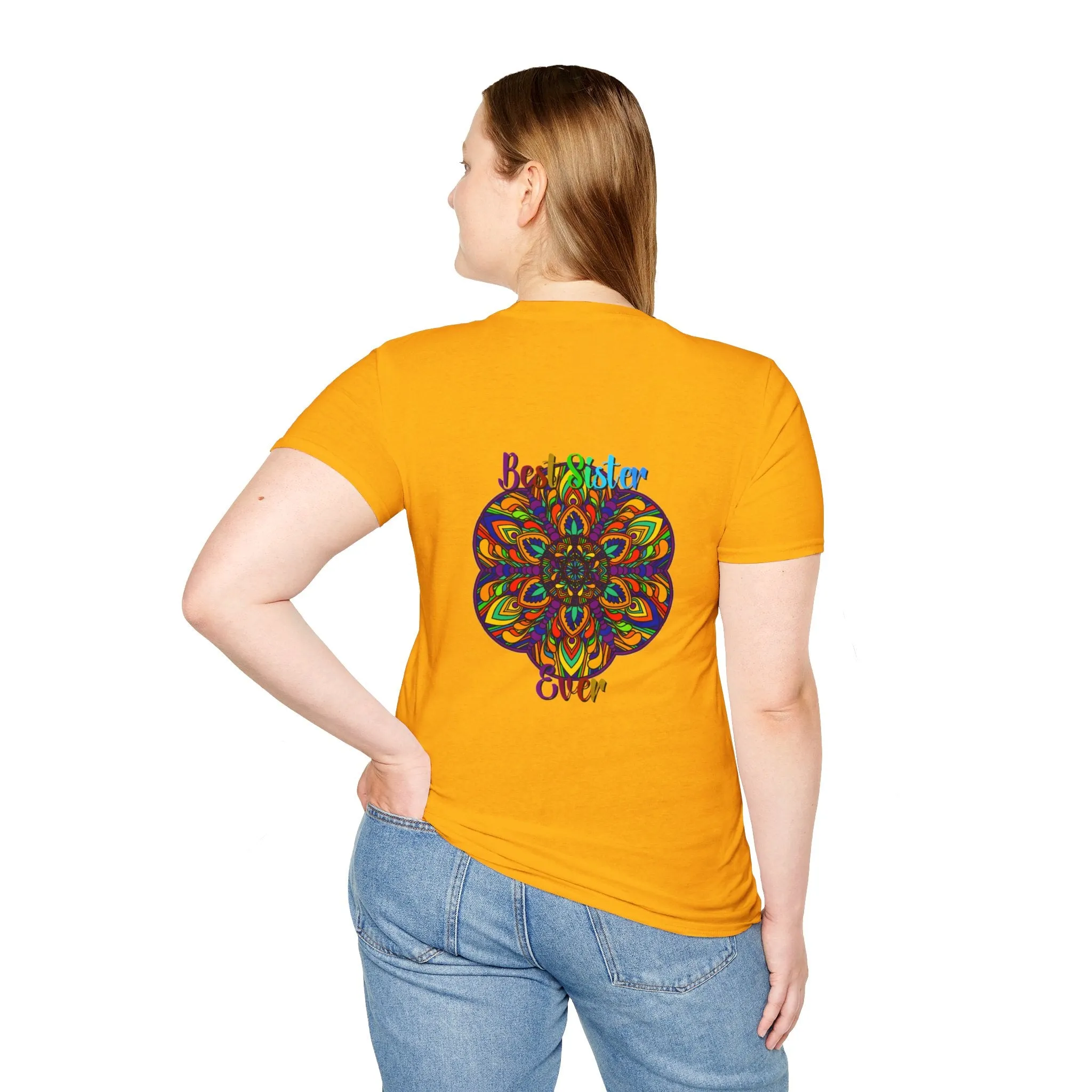 Mandala Art Gift Softstyle T-Shirt - Hand-Drawn Design