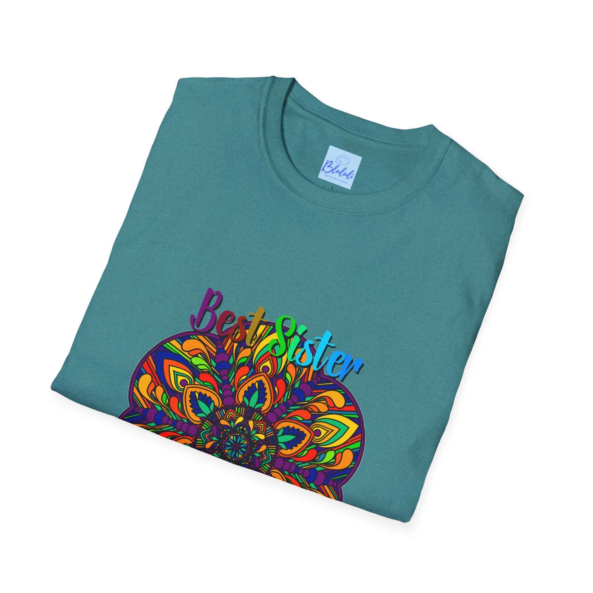 Mandala Art Gift Softstyle T-Shirt - Hand-Drawn Design