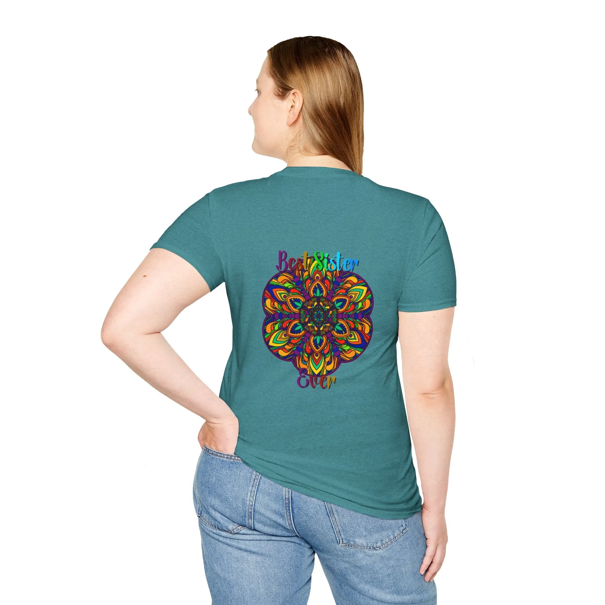 Mandala Art Gift Softstyle T-Shirt - Hand-Drawn Design