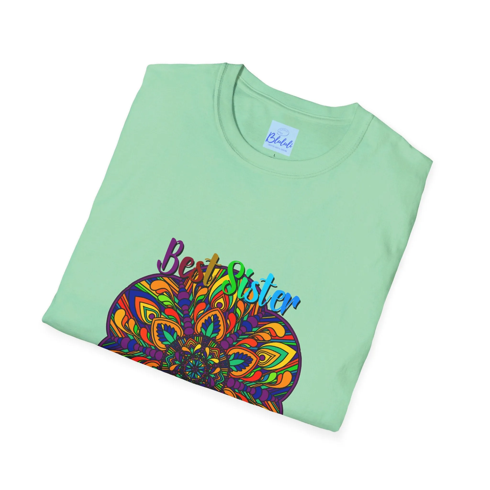 Mandala Art Gift Softstyle T-Shirt - Hand-Drawn Design