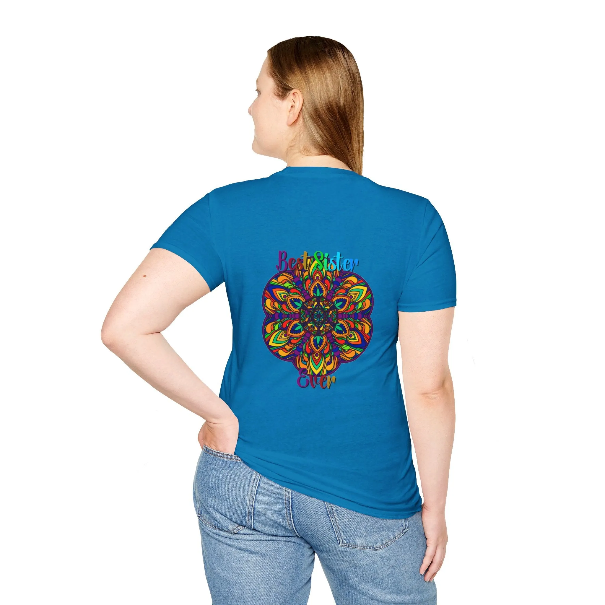 Mandala Art Gift Softstyle T-Shirt - Hand-Drawn Design