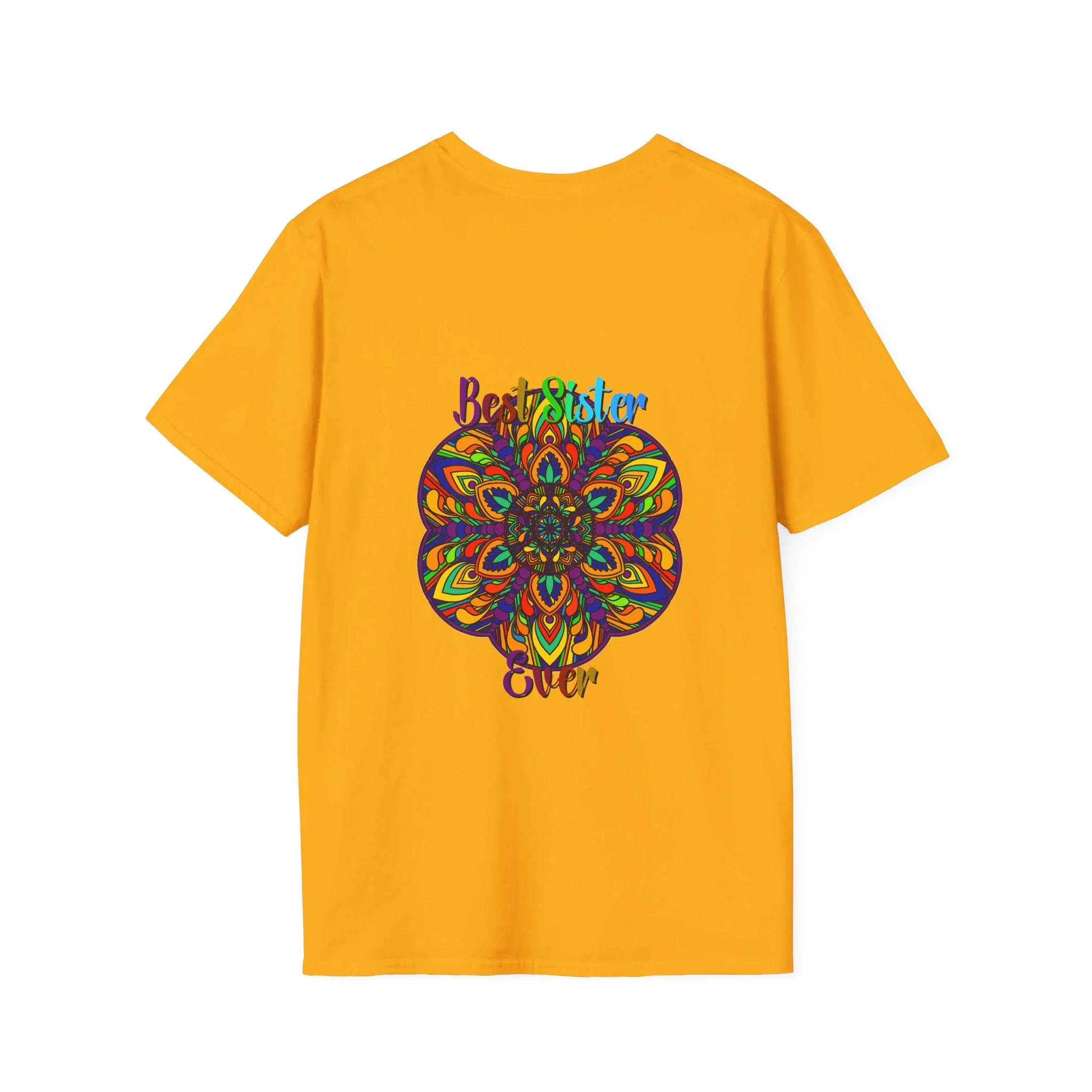 Mandala Art Gift Softstyle T-Shirt - Hand-Drawn Design