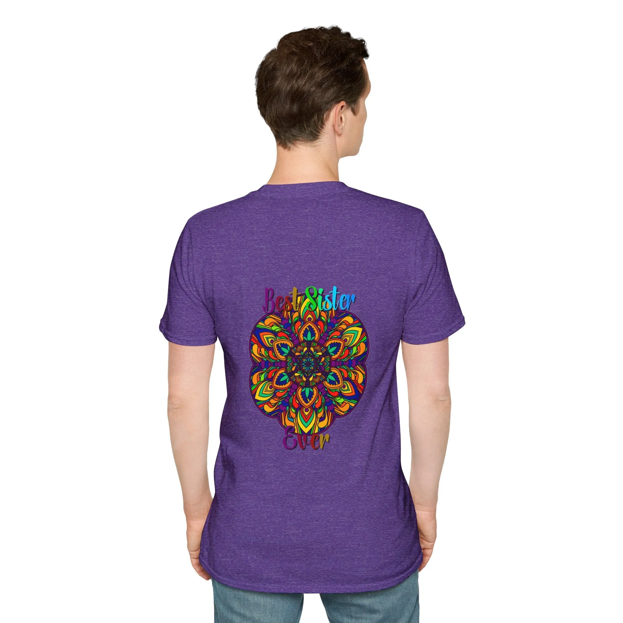 Mandala Art Gift Softstyle T-Shirt - Hand-Drawn Design