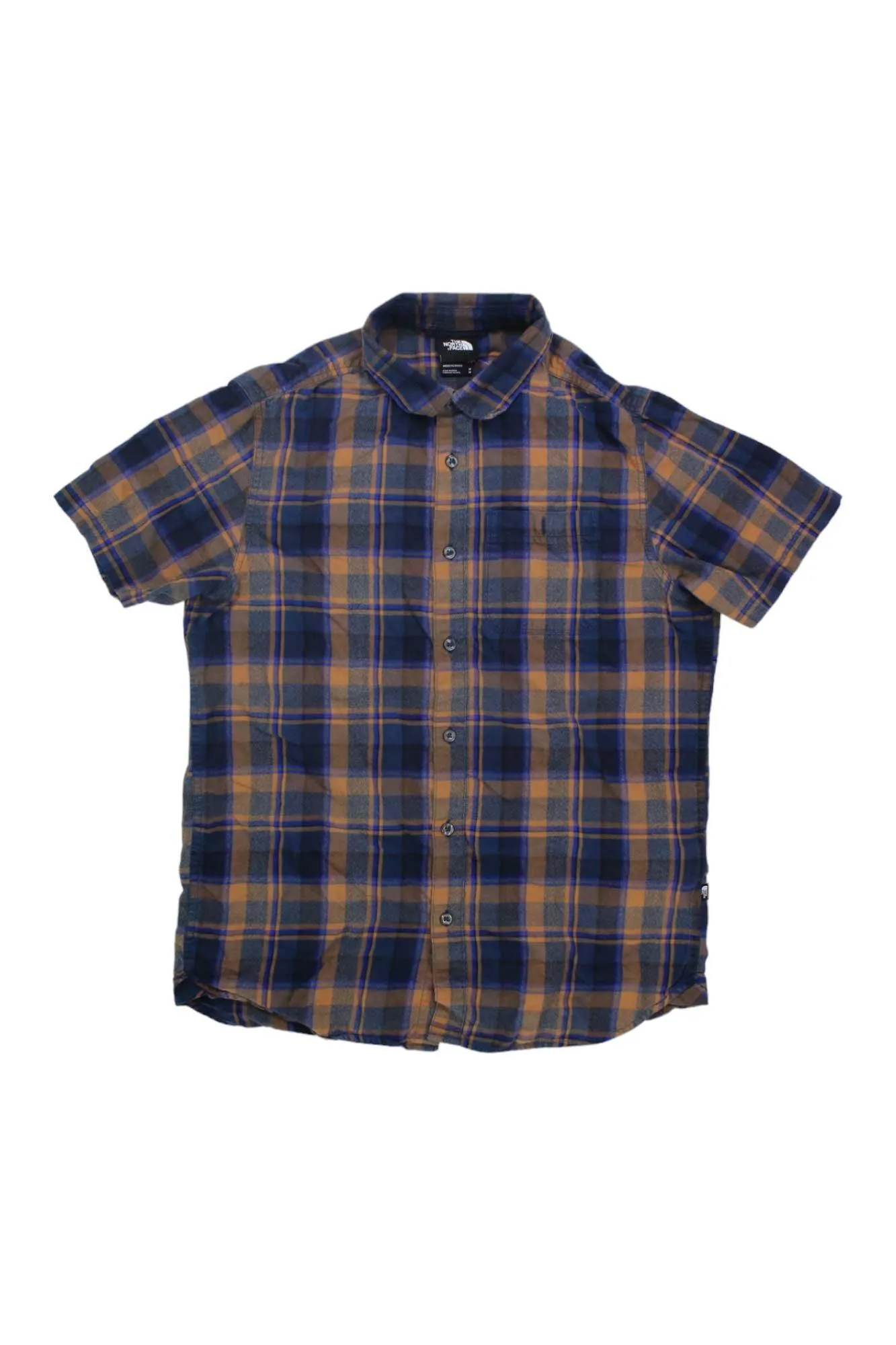 Mens Plaid Short Sleeve Button Up