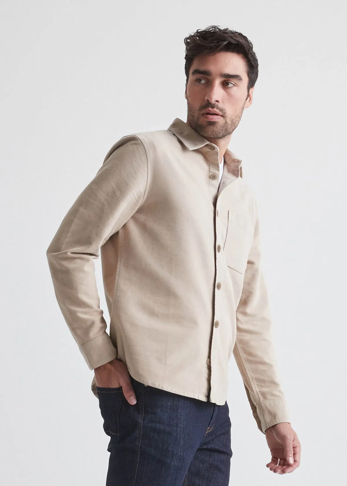 No Sweat Moleskin Shirt - Almond