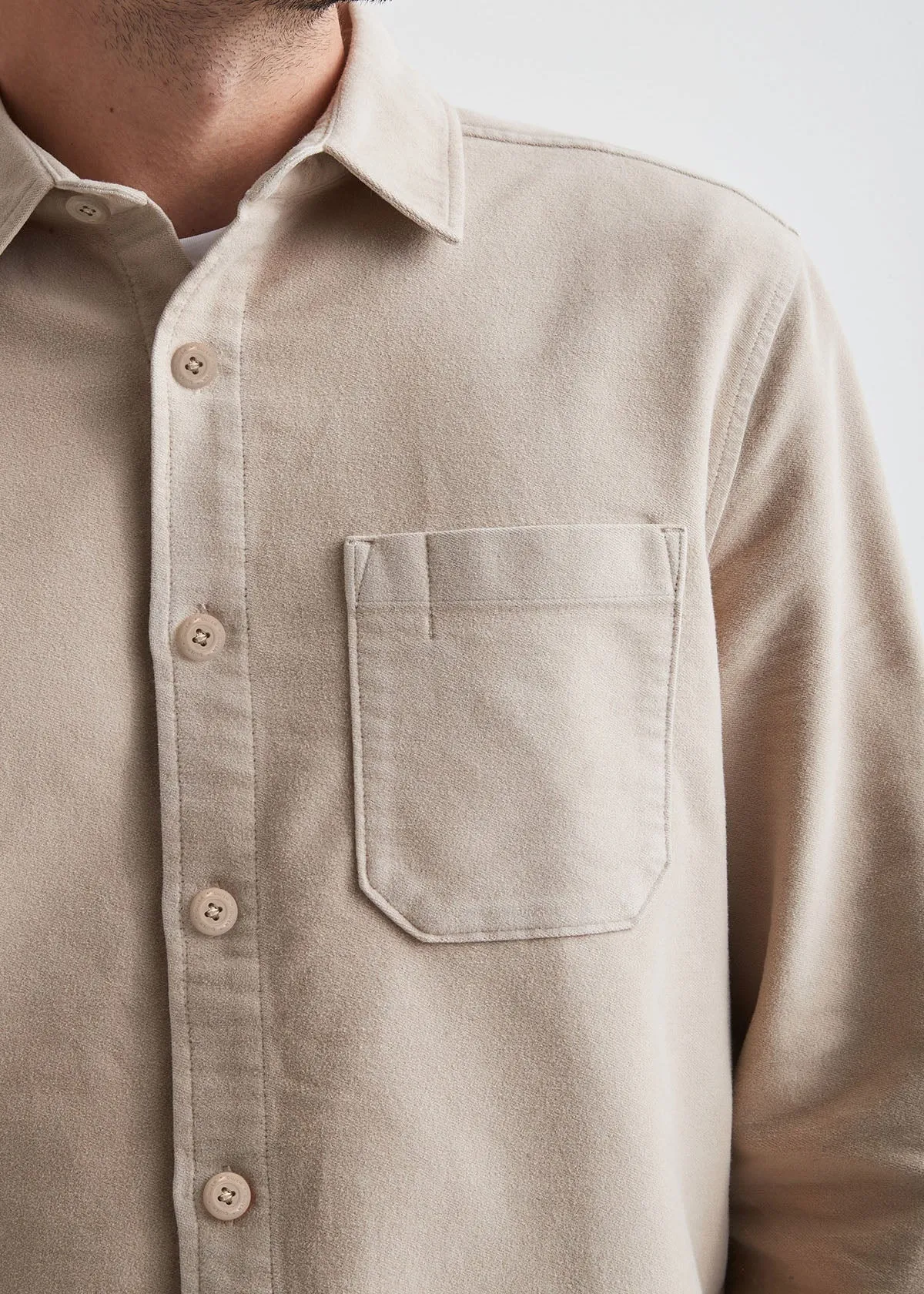 No Sweat Moleskin Shirt - Almond