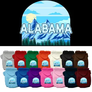 Pet Dog & Cat Screen Printed Hoodie for Medium to Large Pets (Sizes 2XL-6XL), "Alabama Trailblazer"