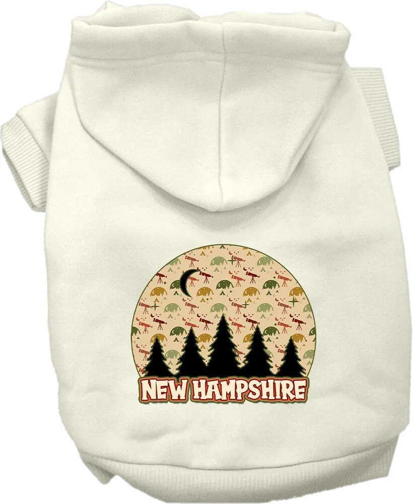 Pet Dog & Cat Screen Printed Hoodie for Medium to Large Pets (Sizes 2XL-6XL), "New Hampshire Under The Stars"