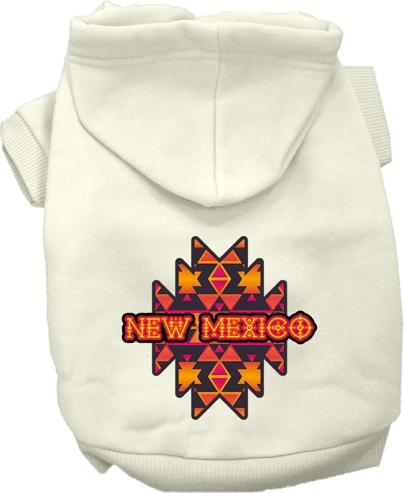 Pet Dog & Cat Screen Printed Hoodie for Medium to Large Pets (Sizes 2XL-6XL), "New Mexico Navajo Tribal"