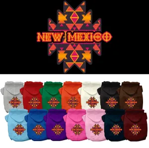 Pet Dog & Cat Screen Printed Hoodie for Medium to Large Pets (Sizes 2XL-6XL), "New Mexico Navajo Tribal"