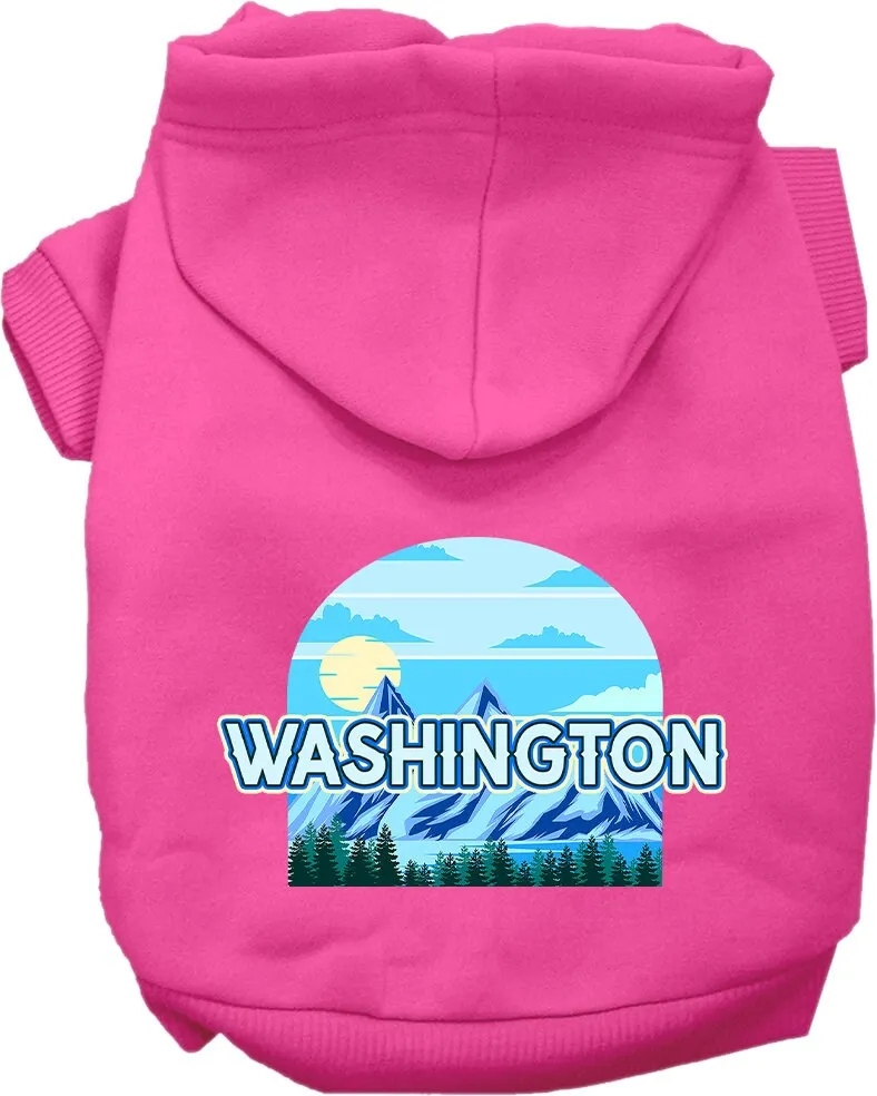 Pet Dog & Cat Screen Printed Hoodie for Medium to Large Pets (Sizes 2XL-6XL), "Washington Trailblazer"