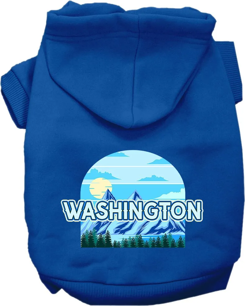 Pet Dog & Cat Screen Printed Hoodie for Medium to Large Pets (Sizes 2XL-6XL), "Washington Trailblazer"