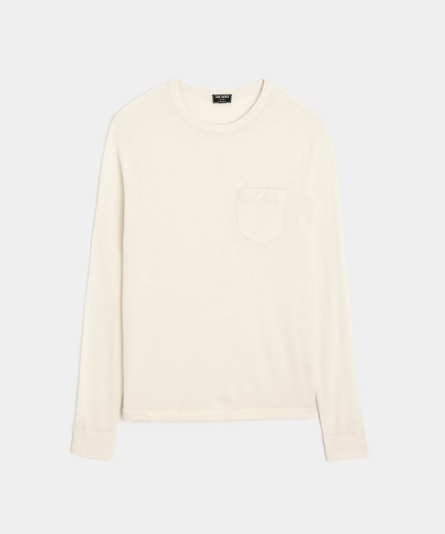 Premium Cashmere Pocket Tee in Bisque