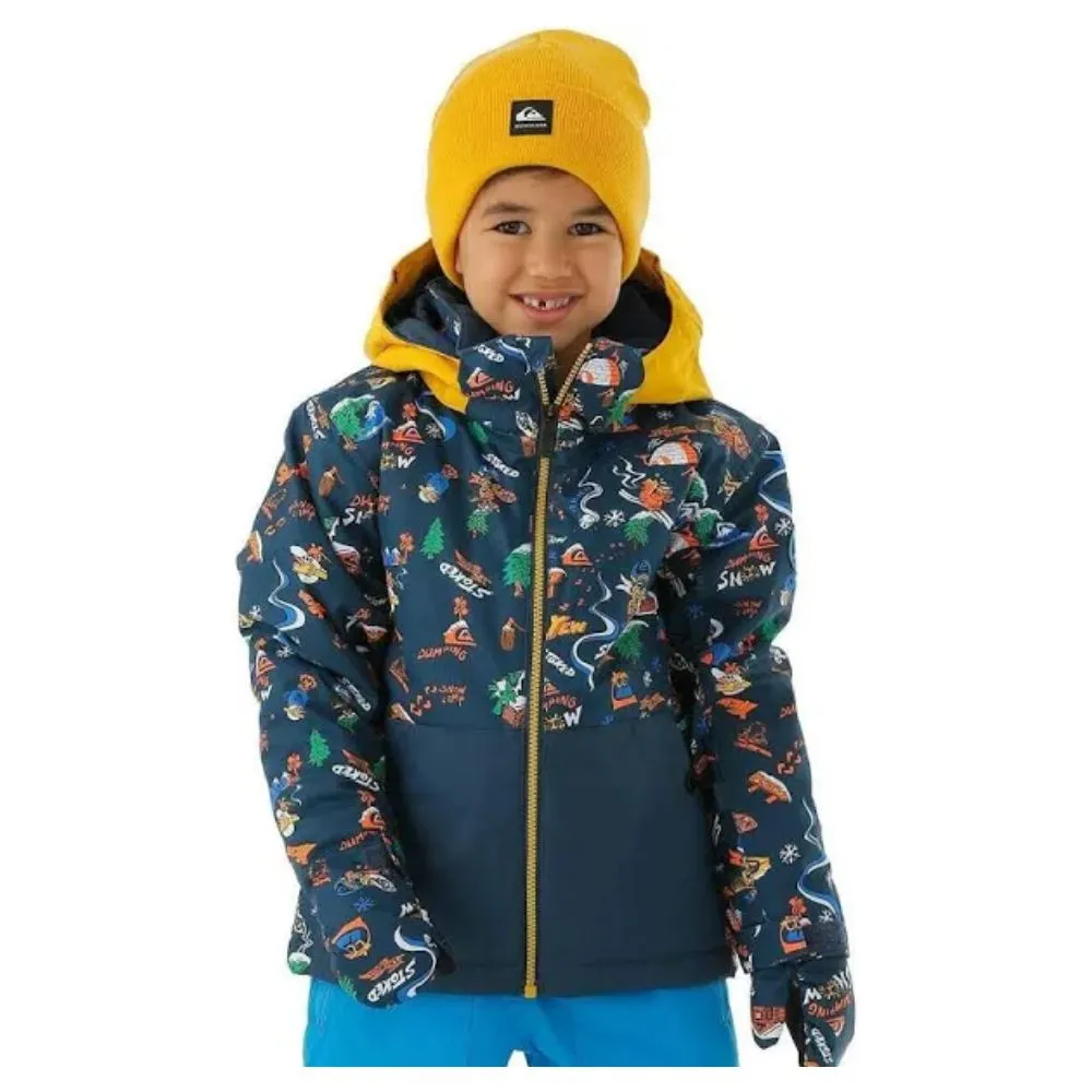 Quiksilver Little Mission Boys Ski Jacket, Bib Pants, Barts Neckwarmer & Mittens Bundle