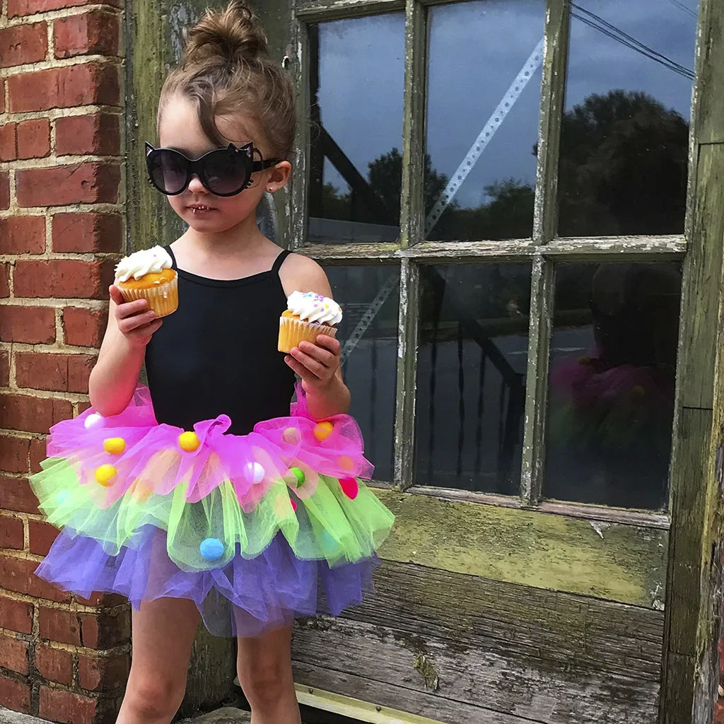 RAINBOW POM POM TUTU